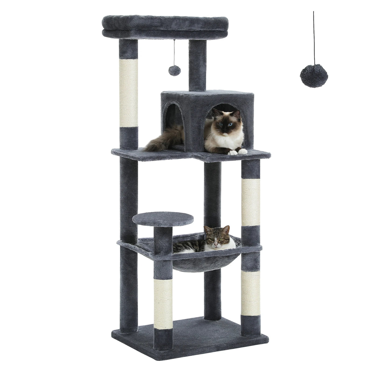 PAWZ Road Indoor Cat Tree With Hammock And Sisal Posts