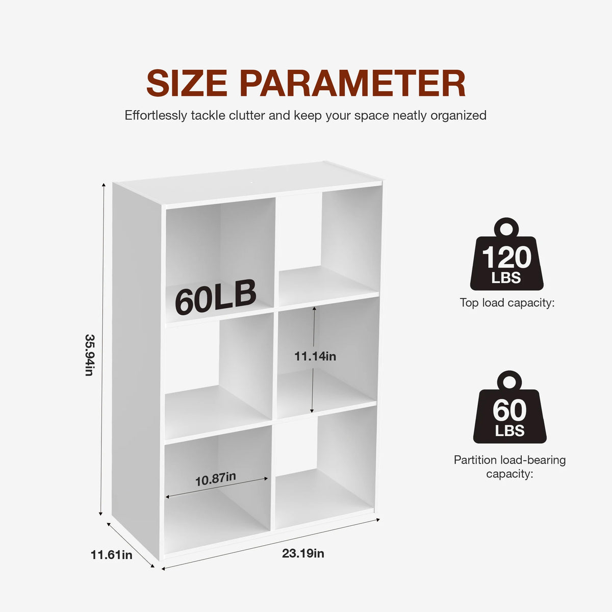 JHK Modern Wooden Storage Organizer Bookcase For Home Office