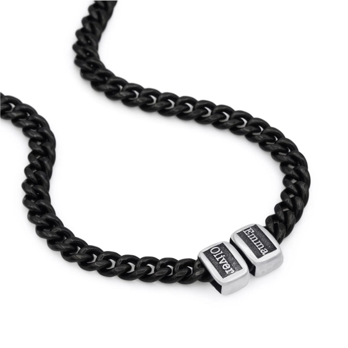 QitianCN Family Name Necklace For Dad With Kids Names
