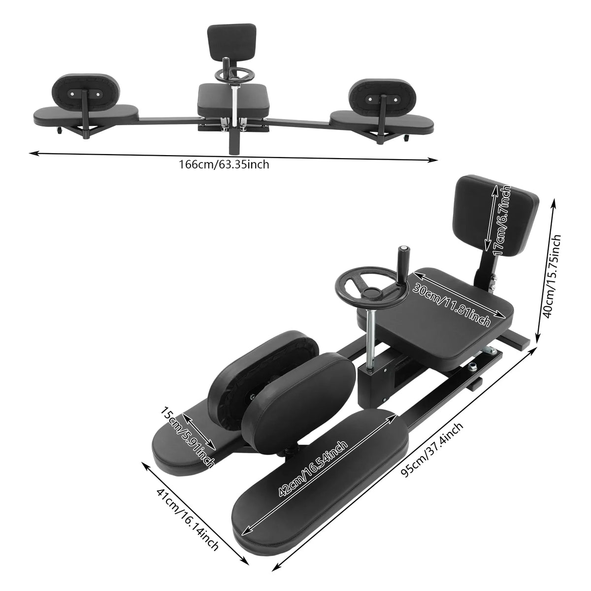 Cross-Bar One-Arm Dumbbell Extension Machine Leg Stretcher 330lbs Heavy Duty Split Machine for Leg Stretching Flexibility Stretching Equipment Ballet, Yoga, Dance, Martial Arts, Mma Home Yoga Gym Fitness