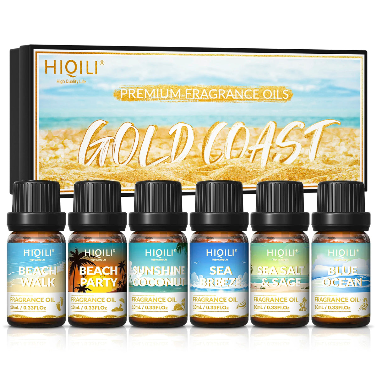 HIQILI Fragrance Oil Set 6 Piece Pure Perfume Oils For Diffuser