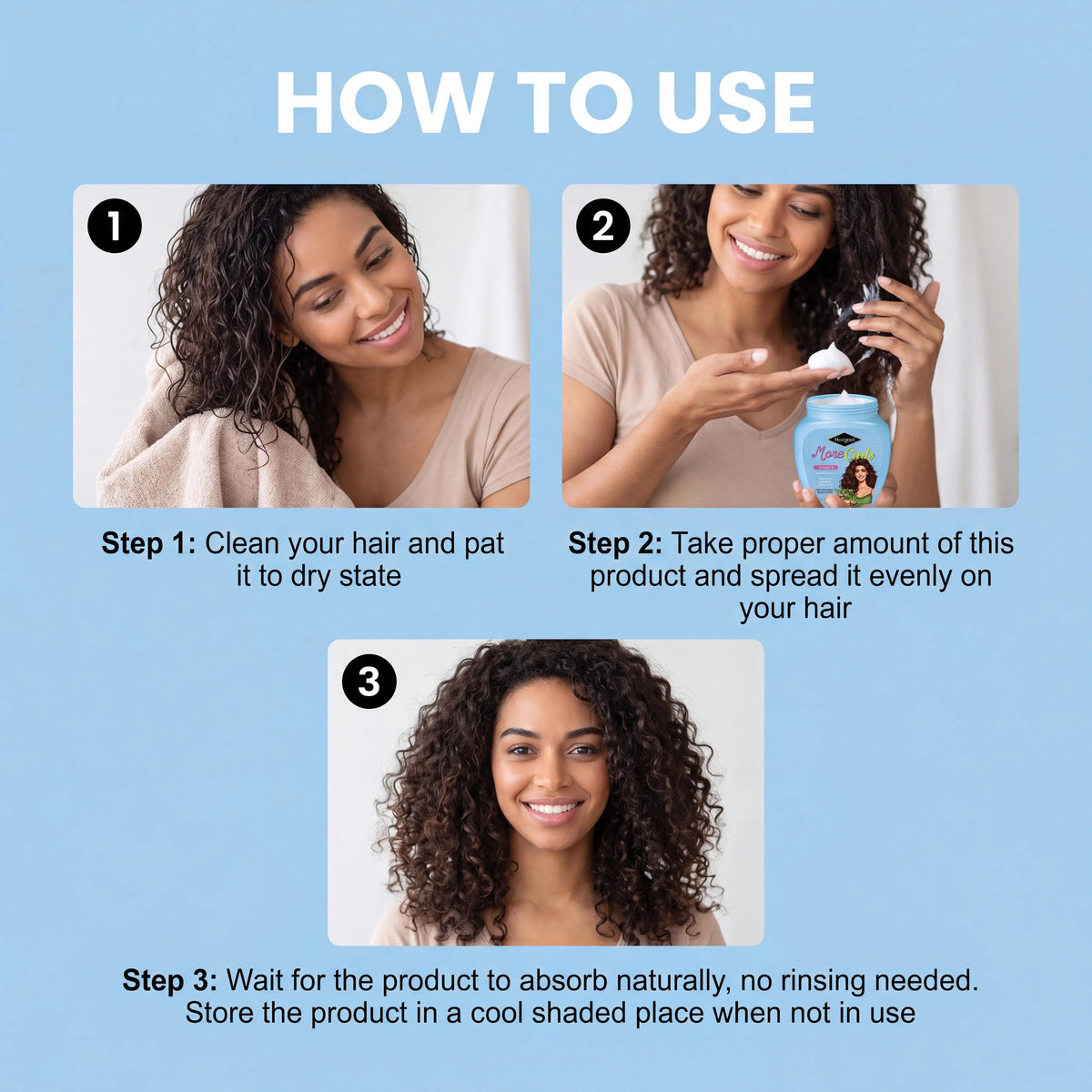Hoegoa Shea Butter Castor Oil Leave In Conditioner Anti Frizz