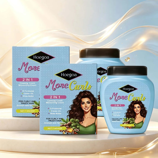 Hoegoa Shea Butter Castor Oil Leave In Conditioner Anti Frizz
