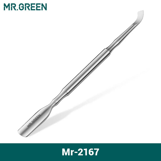 MR.GREEN Double Ended Cuticle Pusher Stainless Steel Manicure Tool
