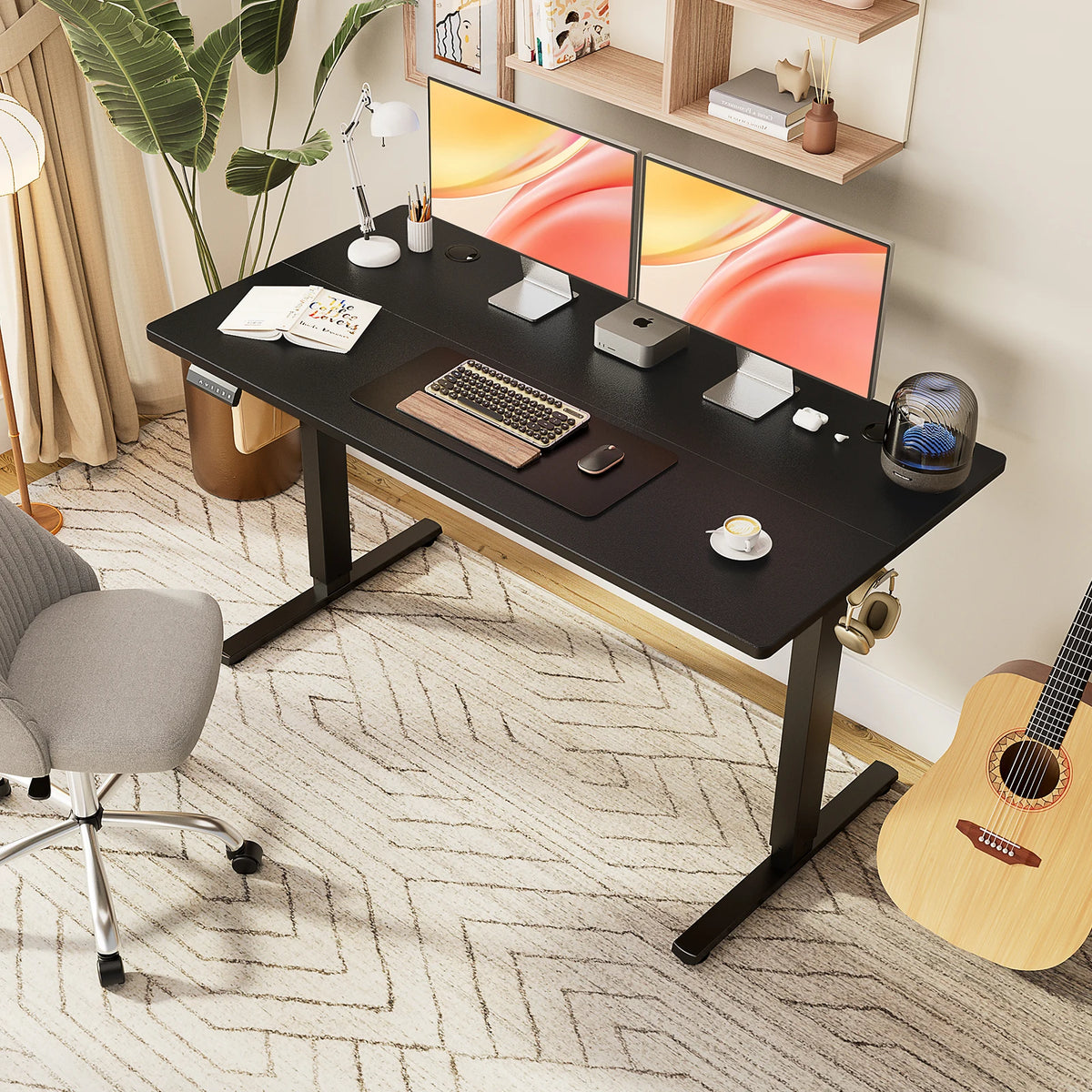 JHK Electric Height Adjustable Standing Desk Home Office Workstation