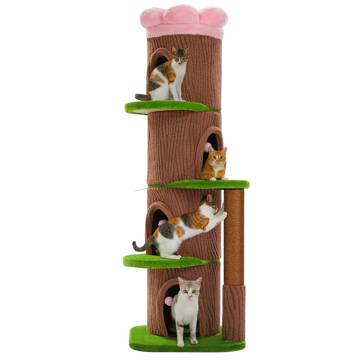 PAWZ Road Indoor Cat Tree Featuring Condos And Scratching Post
