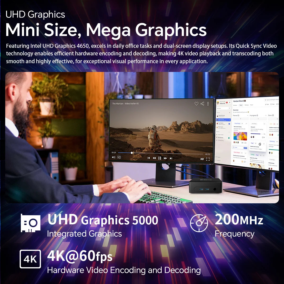 SOYO Mini PC Intel Core i7 Home Office Desktop Computer