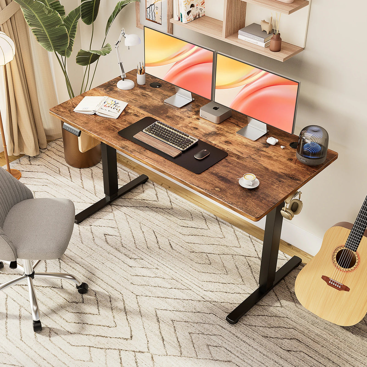 JHK Electric Height Adjustable Standing Desk Home Office Workstation