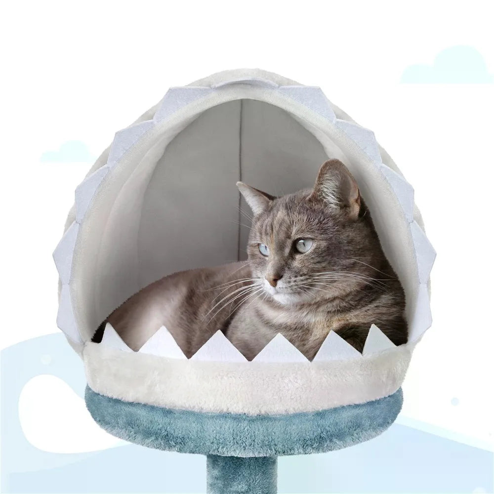 Butterslay Indoor Cat Tree With Sisal Scratching Posts Hammock