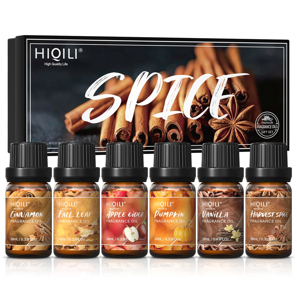 HIQILI Fragrance Oil Set 6 Piece Pure Perfume Oils For Diffuser