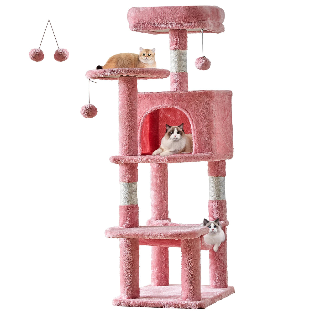 JHK Sturdy Multi Level Cat Climbing Tree With Sisal Posts