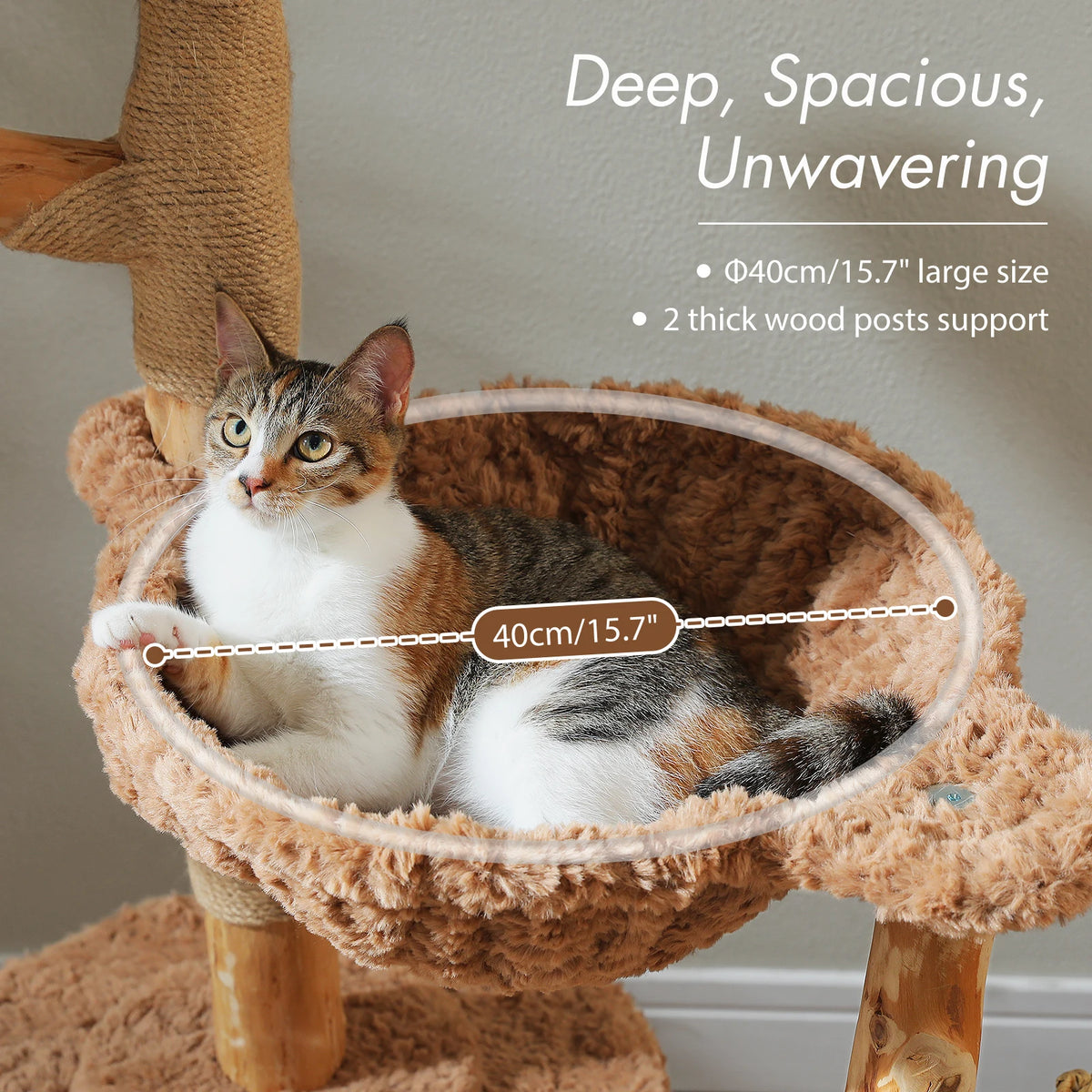 PAWZ Road Cat Tree Tower With Sisal Post And Basket
