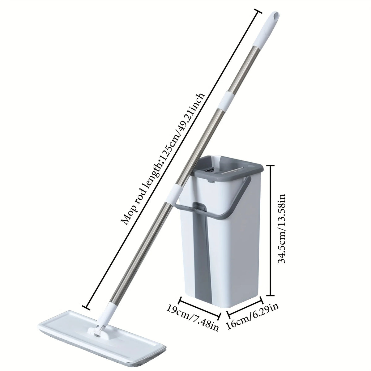 UPWORKCN Magic Mop And Bucket Set Spin 360 Flat Mop