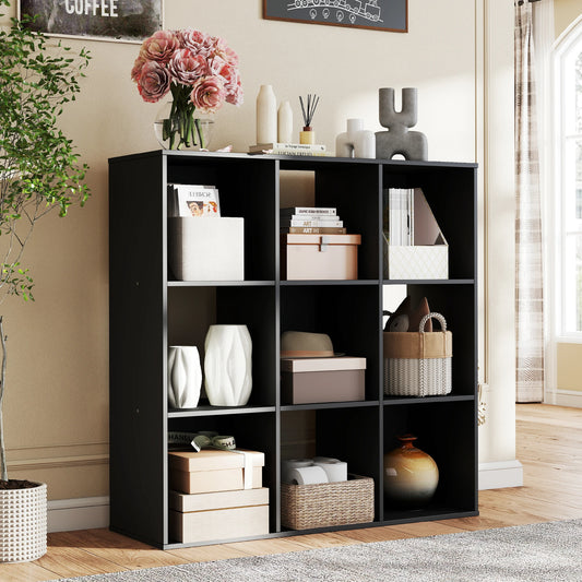 JHK Modern Wooden Storage Organizer Bookcase For Home Office