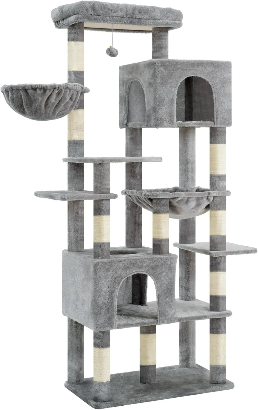 Heavy Duty Multilevel Cat Tree With Wide Base And Condo