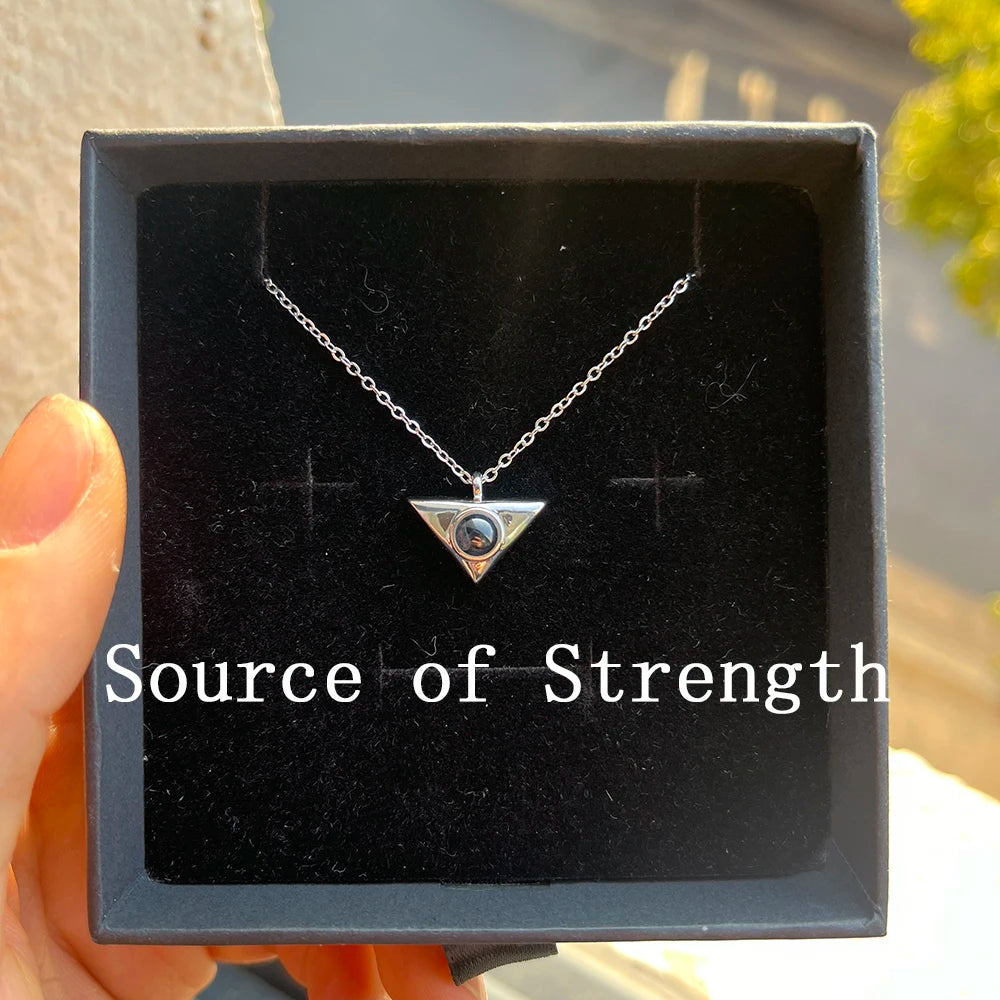 Custom Photo Projection Necklace With Stainless Steel Chain Heart Pendant
