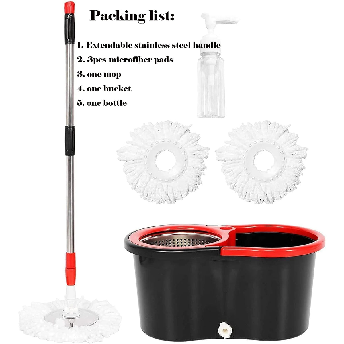 Zhejiang Spin Mop Bucket Set With Wring System Microfiber Heads