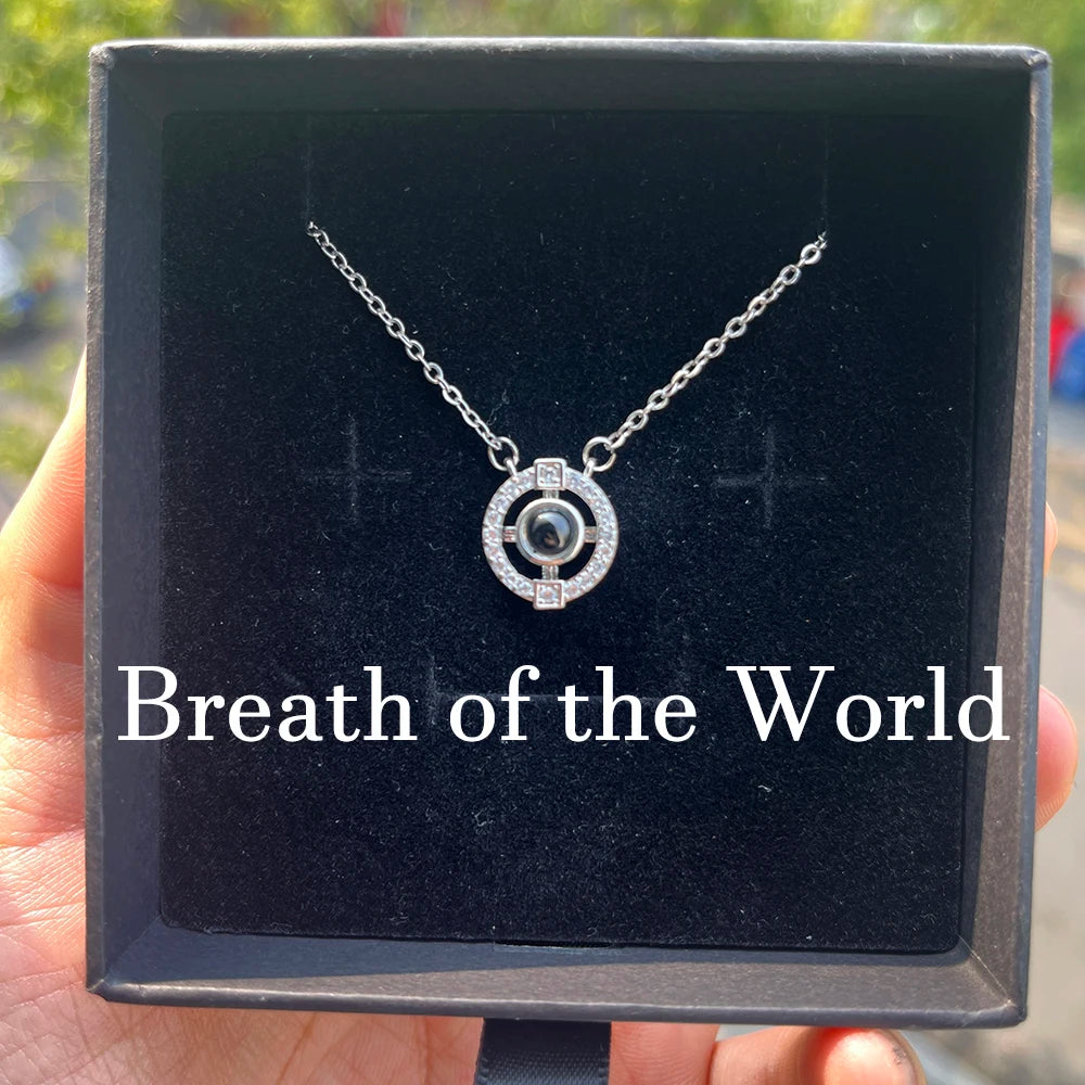 Custom Photo Projection Necklace With Stainless Steel Chain Heart Pendant