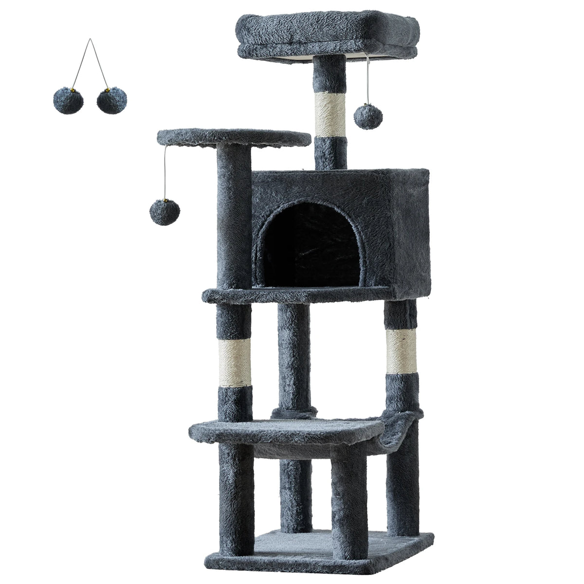 JHK Sturdy Multi Level Cat Climbing Tree With Sisal Posts