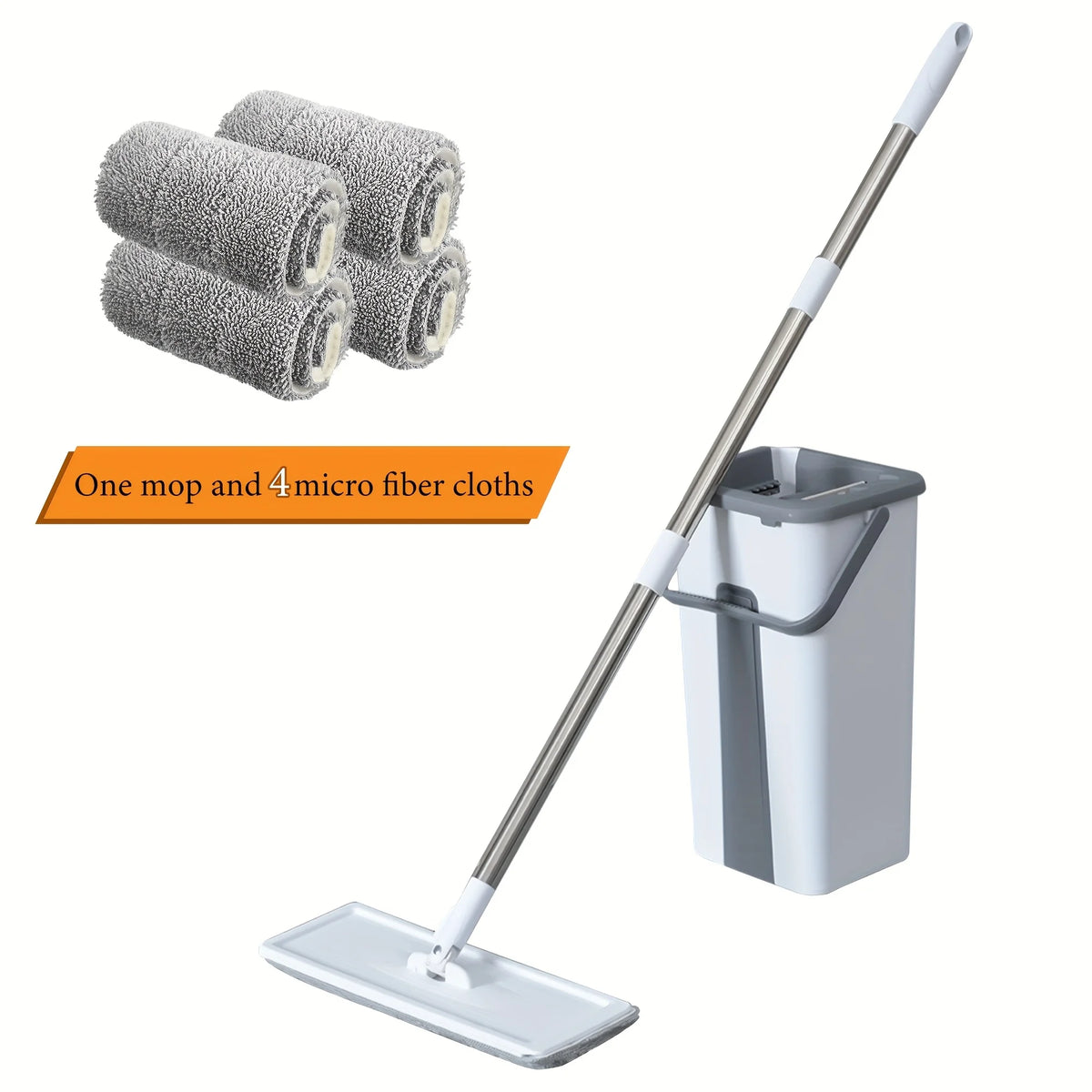 UPWORKCN Magic Mop And Bucket Set Spin 360 Flat Mop