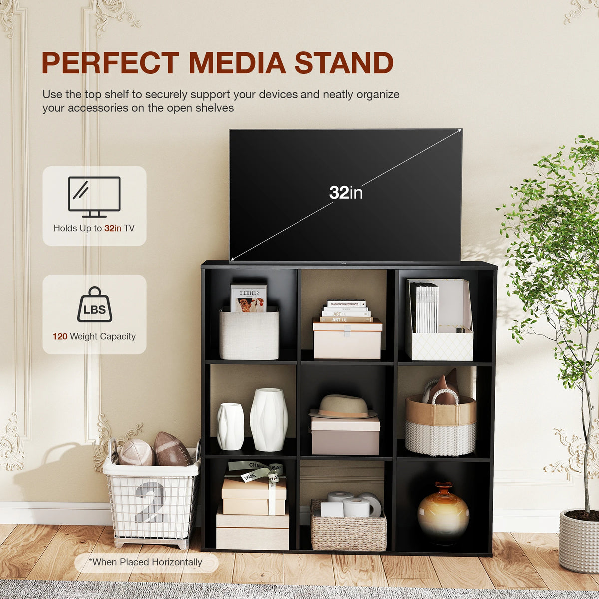 JHK Modern Wooden Storage Organizer Bookcase For Home Office