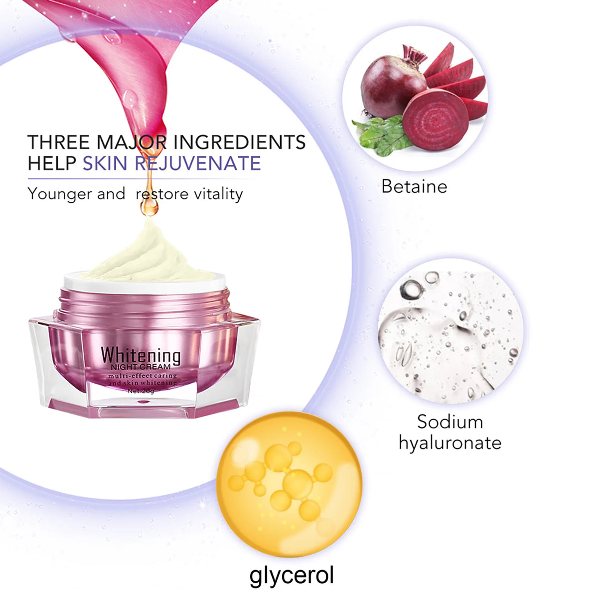 AILKE Whitening Antiwrinkle Face Cream With Collagen Hyaluronic Acid