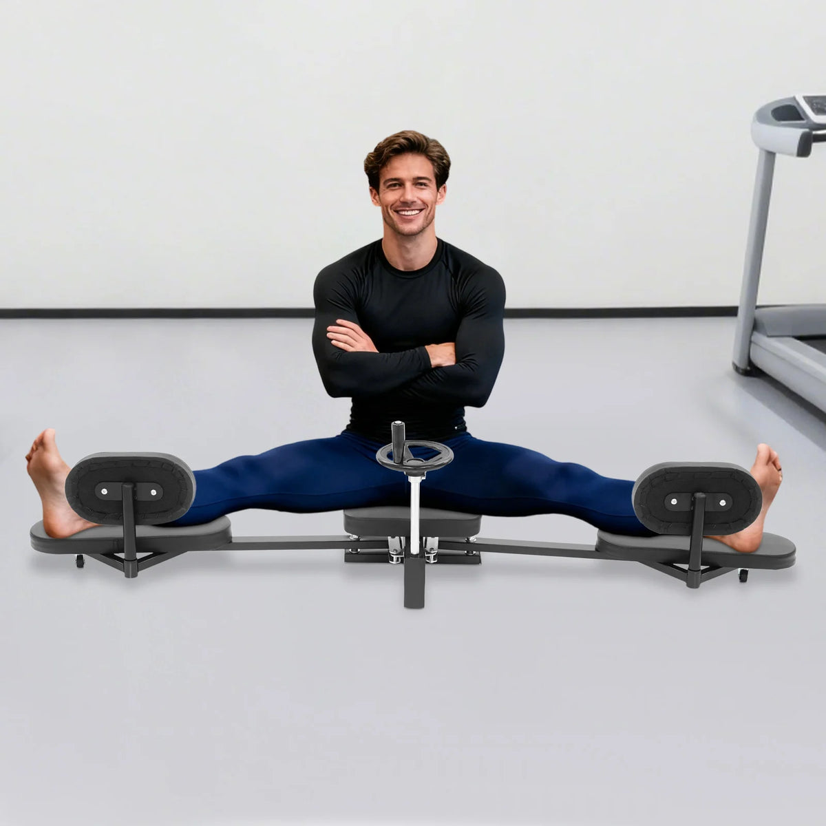 Leg Stretcher, 0-210° Adjustable Leg Split Machine, Heavy Duty Leg Stretching Trainer, Leg Spreader Load 100kg for Home Gym Yoga