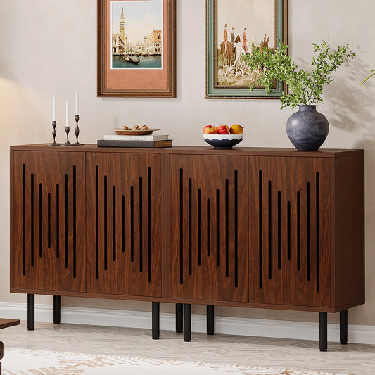 Tribesigns Vintage Storage Sideboard Buffet With Doors