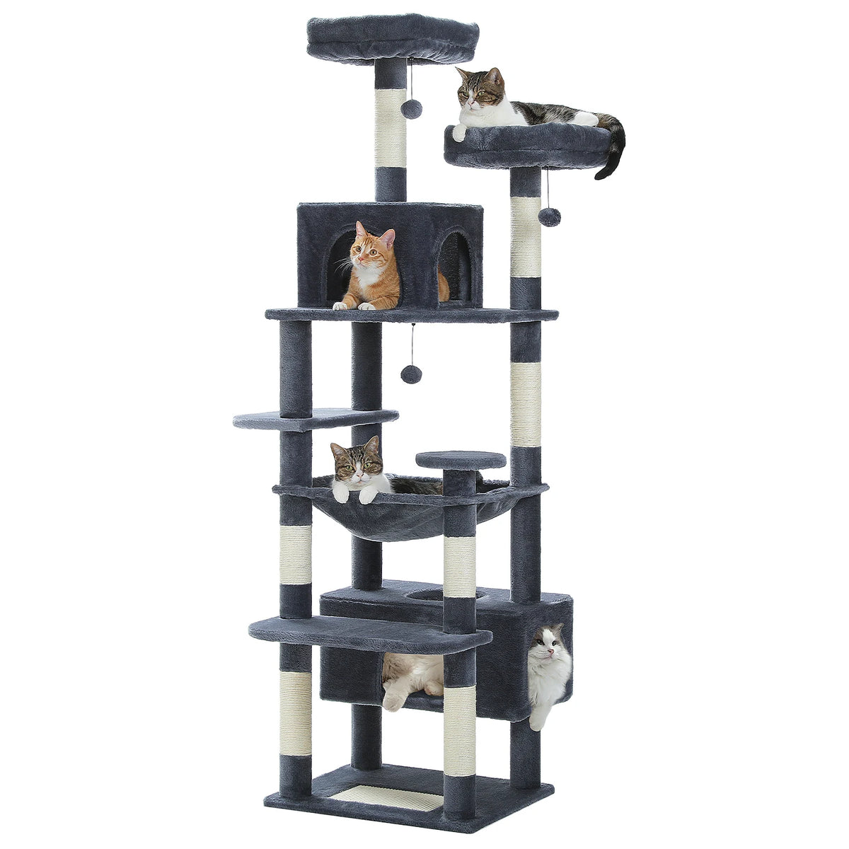 Pawz Road Cat Tree Tower With Sisal Scratching Post Hammock