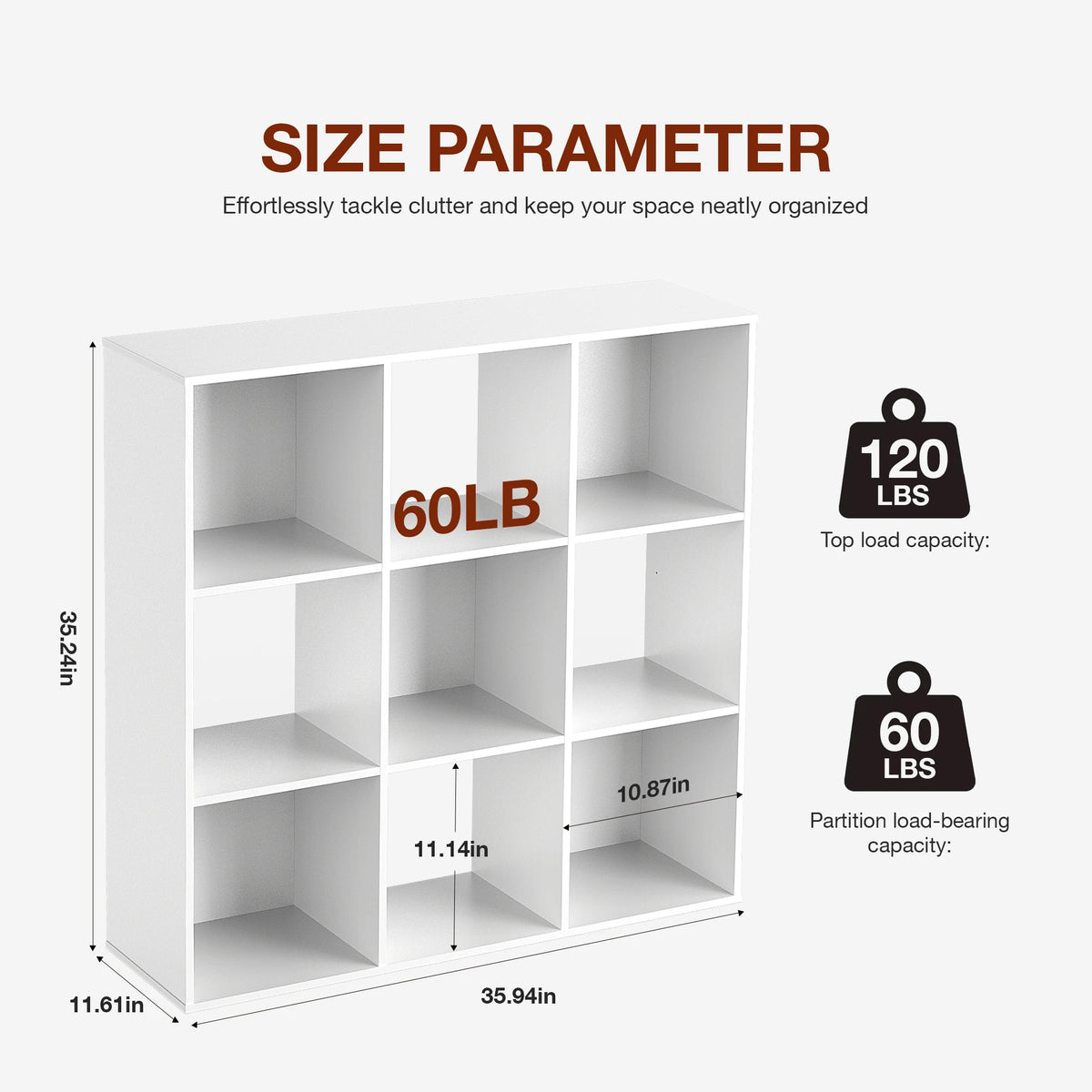 JHK Modern Wooden Storage Organizer Bookcase For Home Office