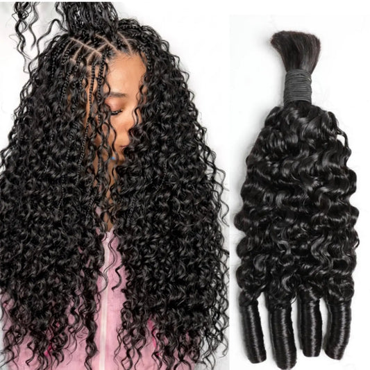 Burmese Curly Human Hair Extensions For Braiding And Crochet