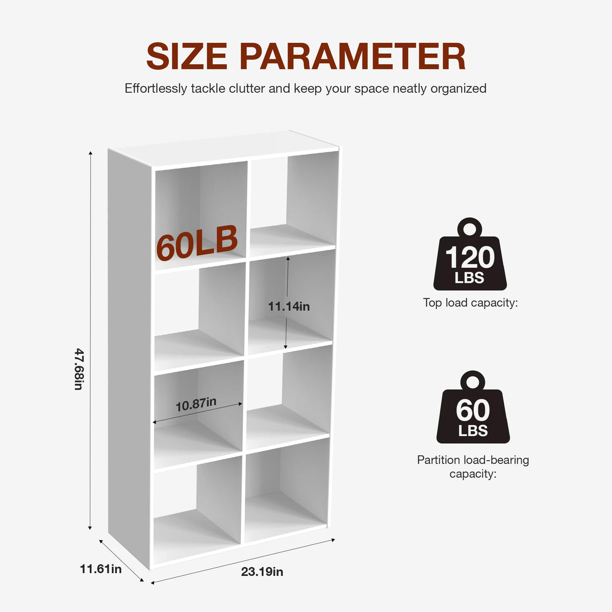 JHK Modern Wooden Storage Organizer Bookcase For Home Office