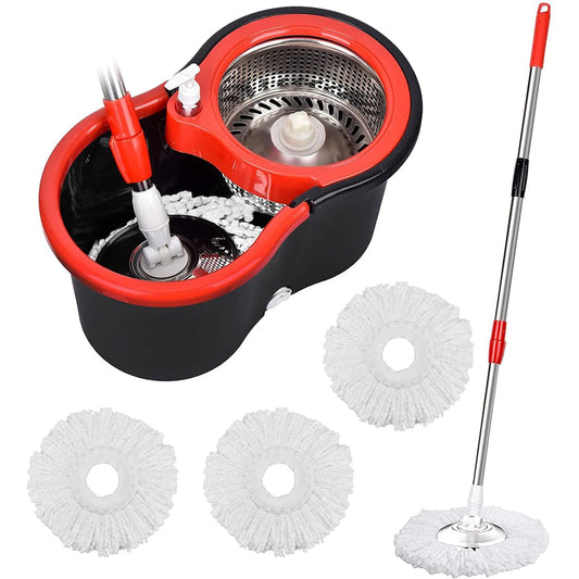 Zhejiang Spin Mop Bucket Set With Wring System Microfiber Heads
