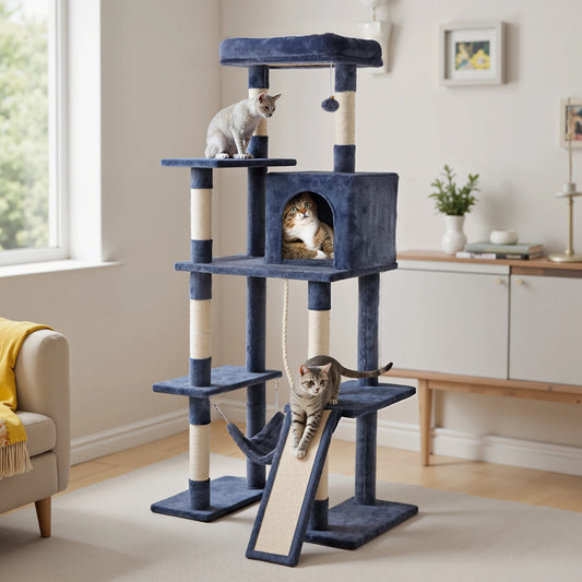 MCQ Multi Level Cat Tree Tower With Sisal Scratching Posts