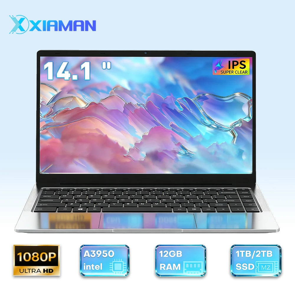 Xia Man Windows 11 Laptop 12GB 1TB Intel A3950 Notebook