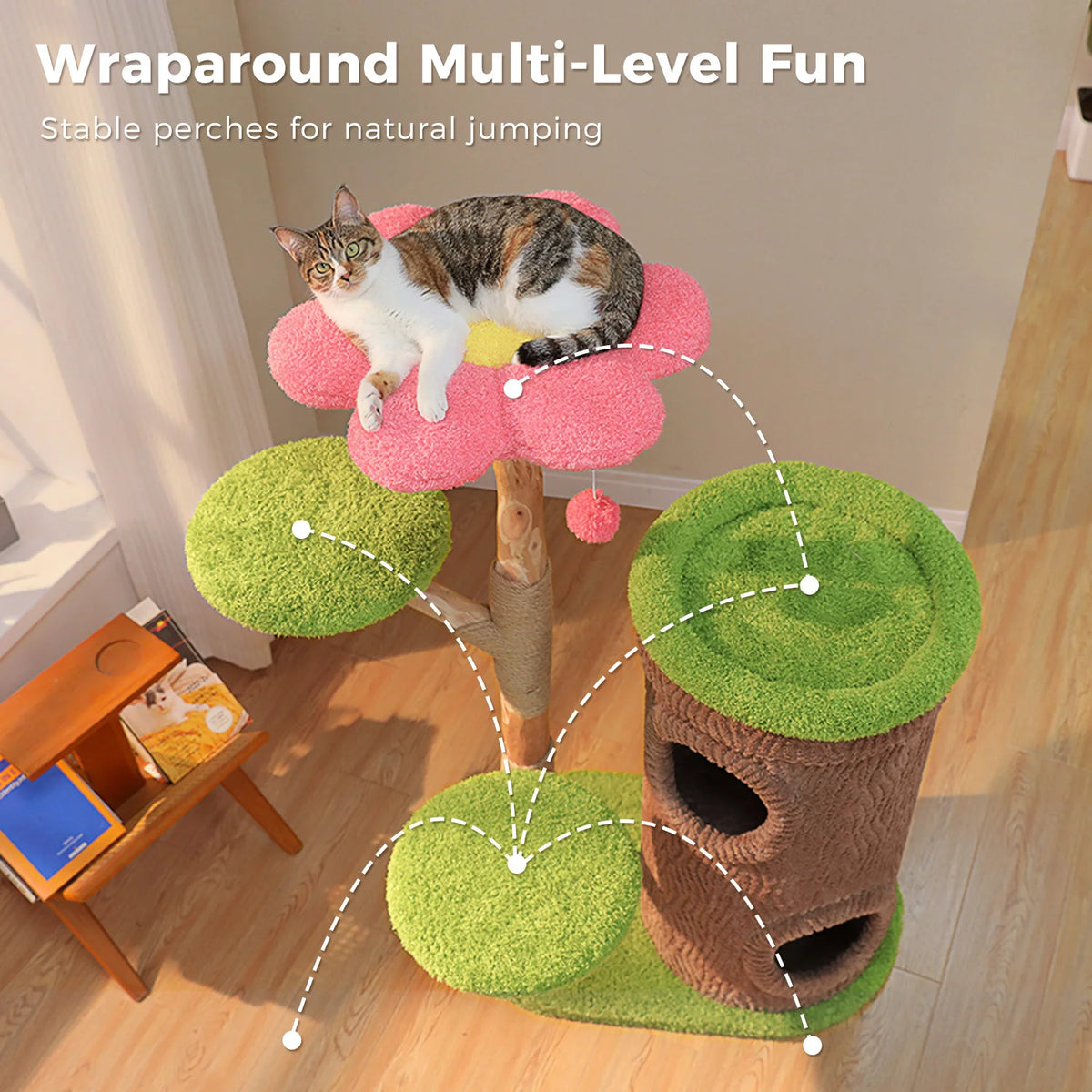 PAWZ Road Indoor Cat Tree Featuring Condos And Scratching Post