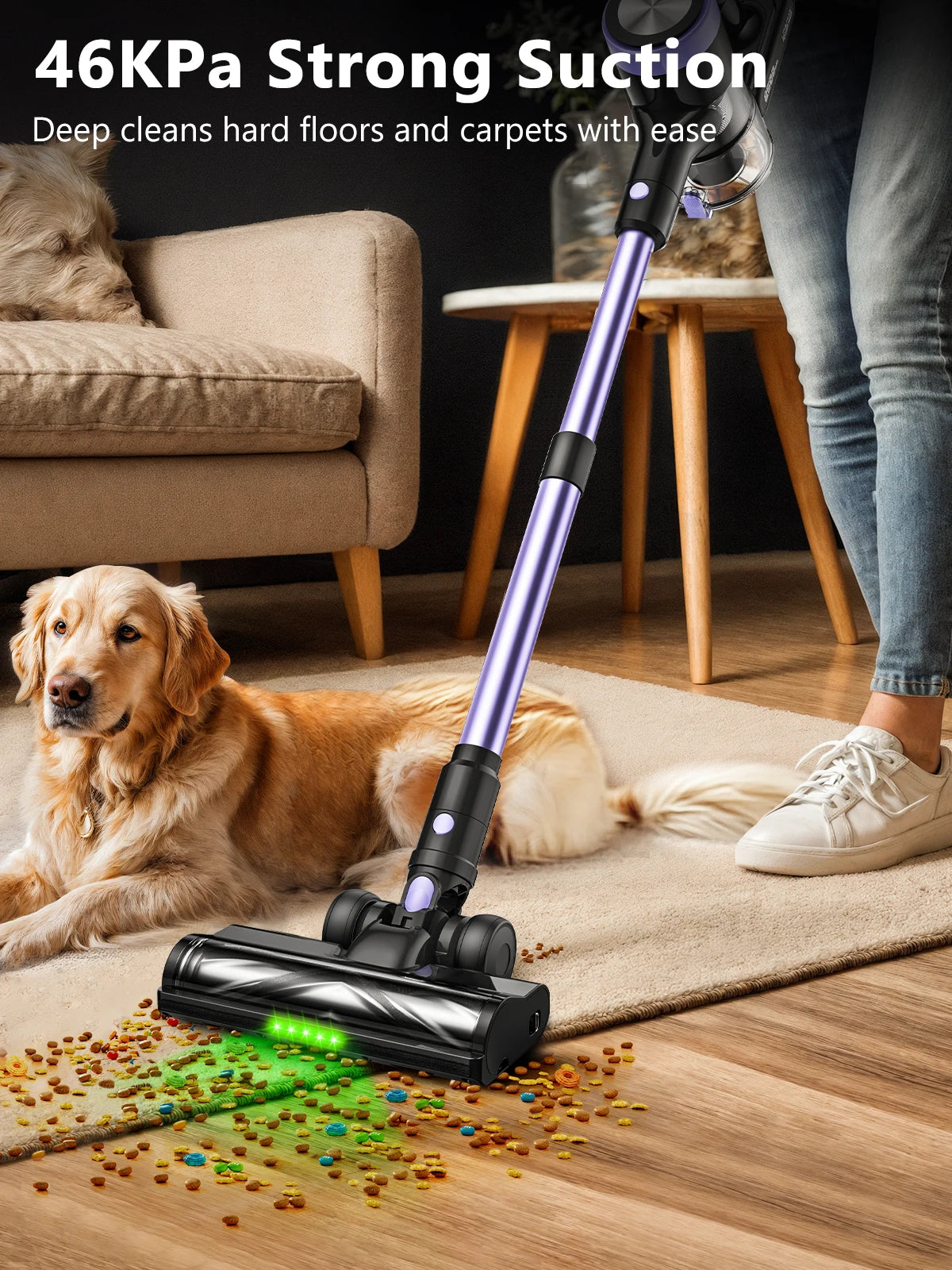 Suxiangvacc 500W Self Standing Cordless Vacuum Cleaner