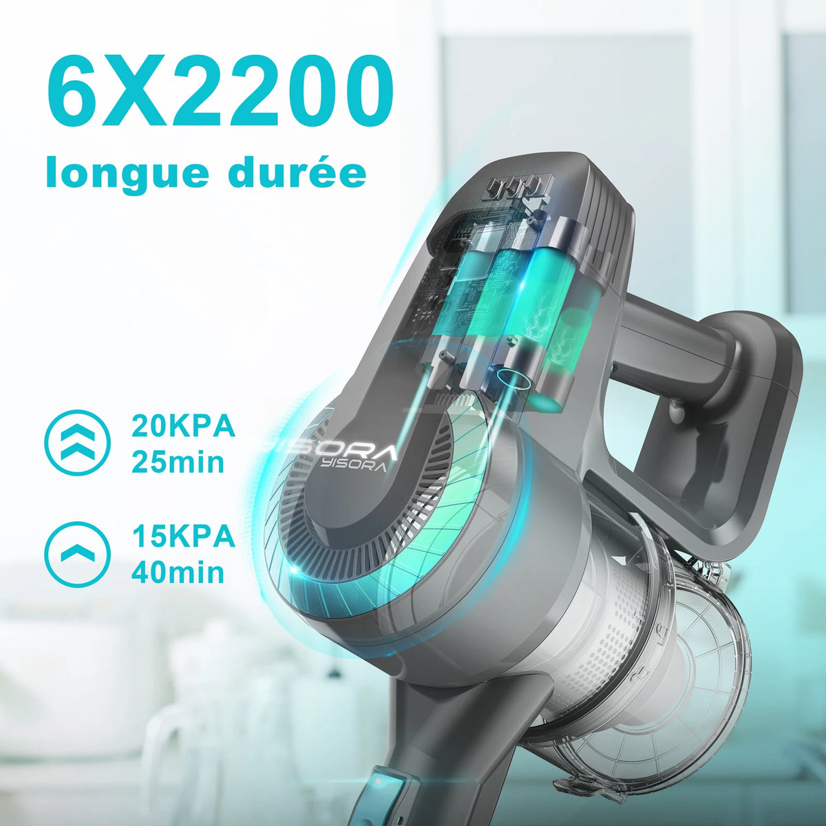 INSE N300 Cordless Upright Vacuum Cleaner 40 Minute Battery Life HEPA Filter