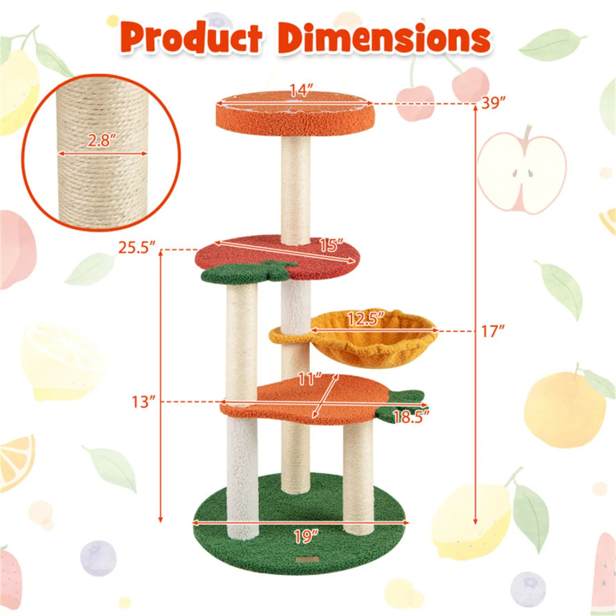 Four Layer Cat Tree Villa And Interactive Play Rest Center