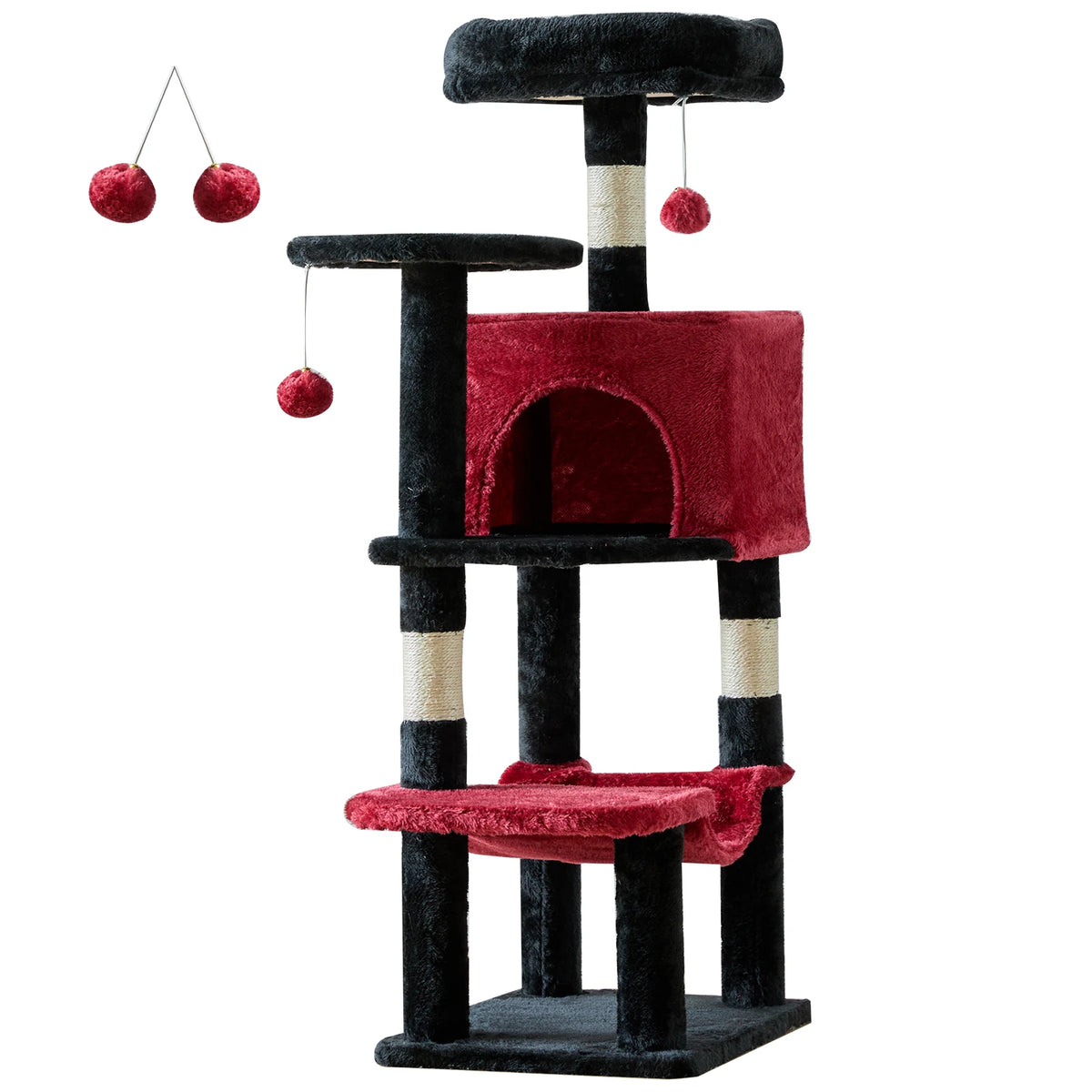 JHK Sturdy Multi Level Cat Climbing Tree With Sisal Posts