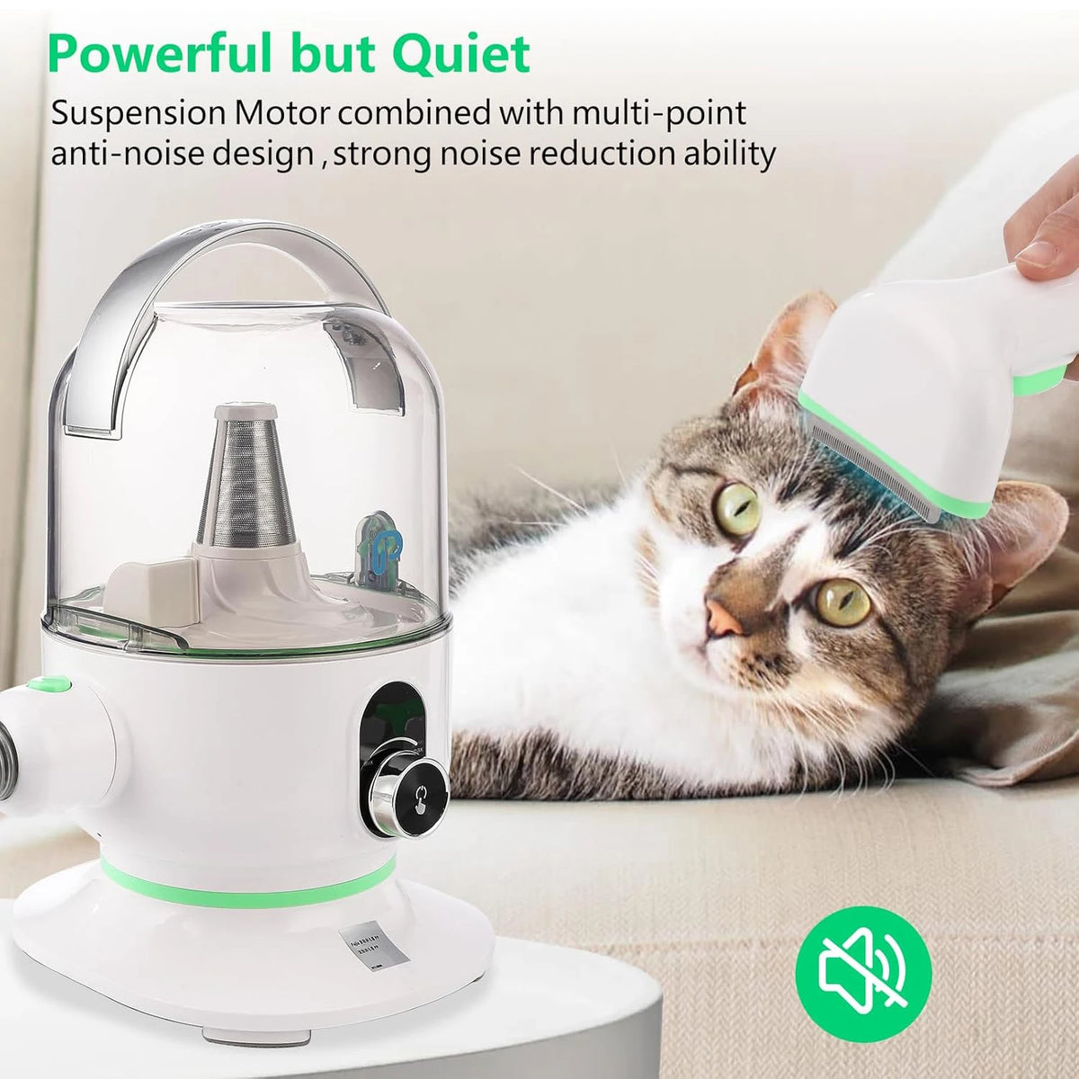 DishyKooker Pet Grooming Kit With Vacuum Suction And 5 Tools