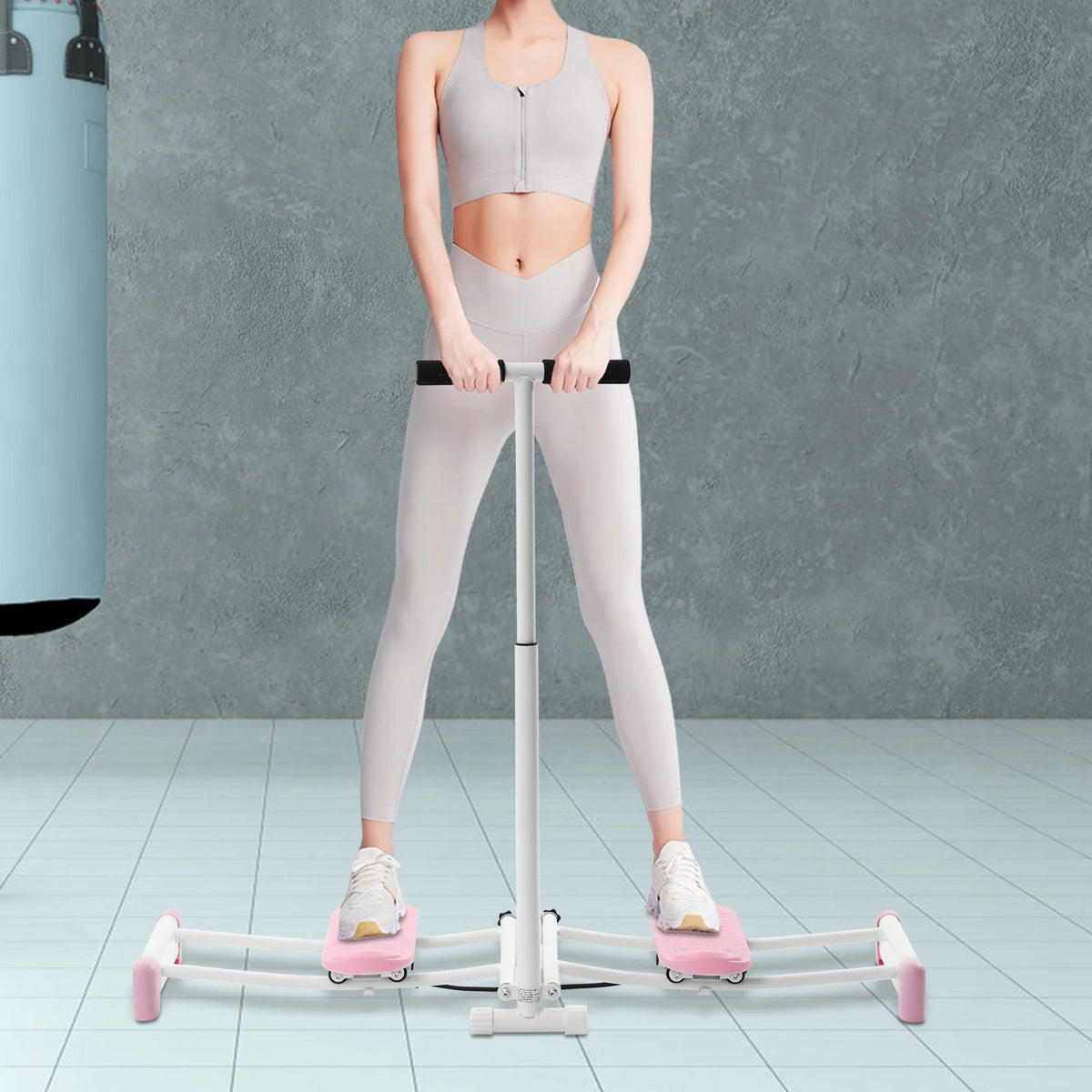 Pelvic Floor Muscle Fitness Equipment – Skiing Motion Simulator – Height Adjustable 32.68-38.59" – 220.46 lbs Capacity – Steel Frame – Foldable – Anti-Slip Pedals – for Legs Hips Core – Home Gym