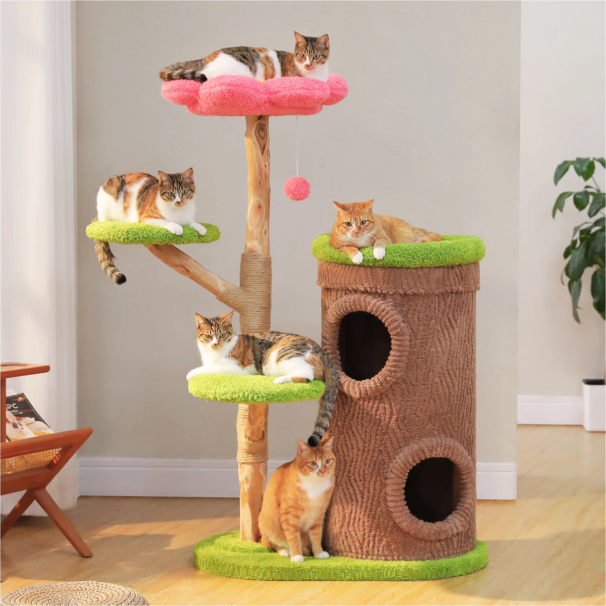 PAWZ Road Indoor Cat Tree Featuring Condos And Scratching Post