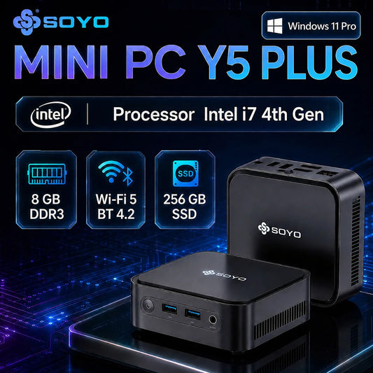 SOYO Mini PC Intel Core i7 Home Office Desktop Computer