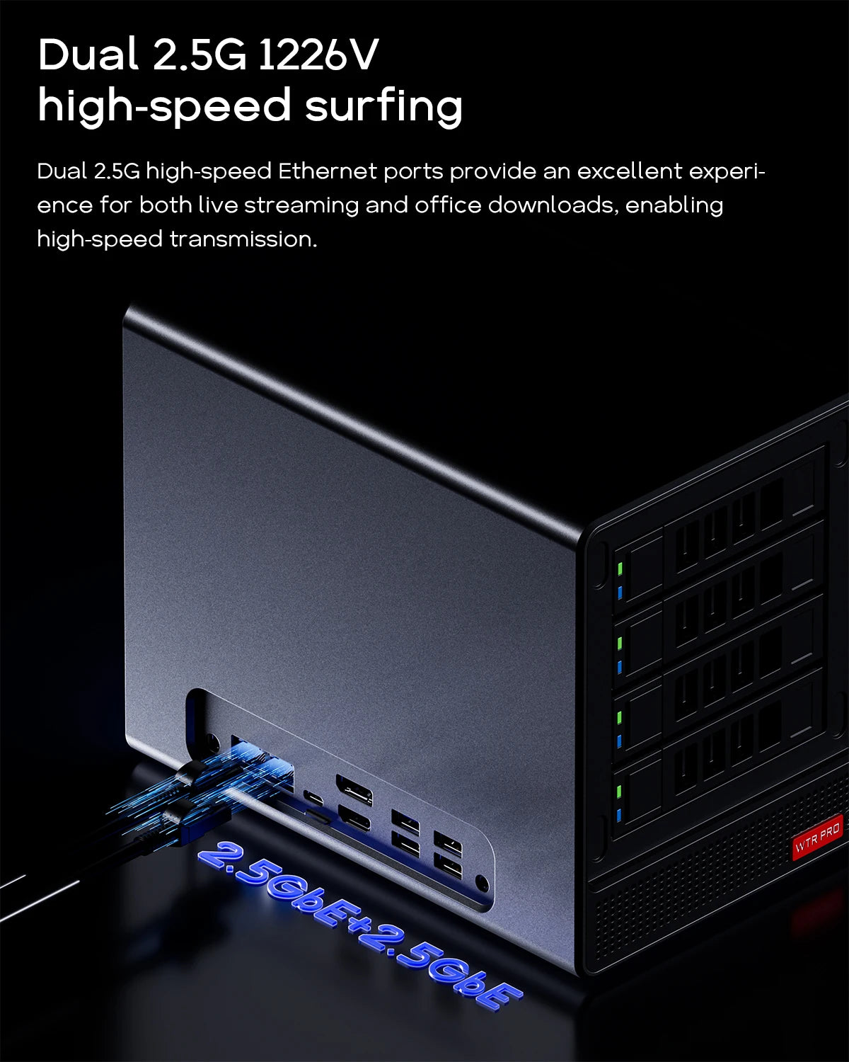 Aoostar Ryzen 7 5825U Four Bay NAS Mini PC Desktop