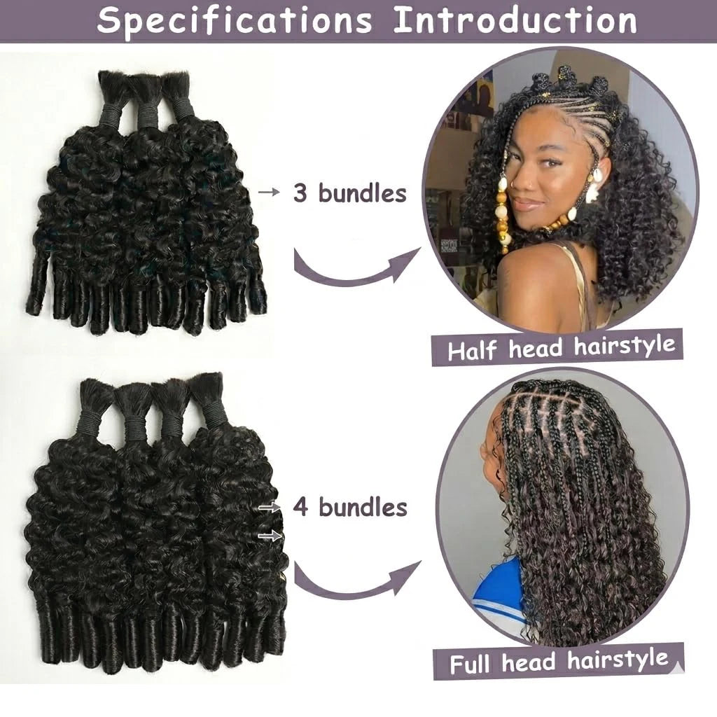 Burmese Curly Human Hair Extensions For Braiding And Crochet