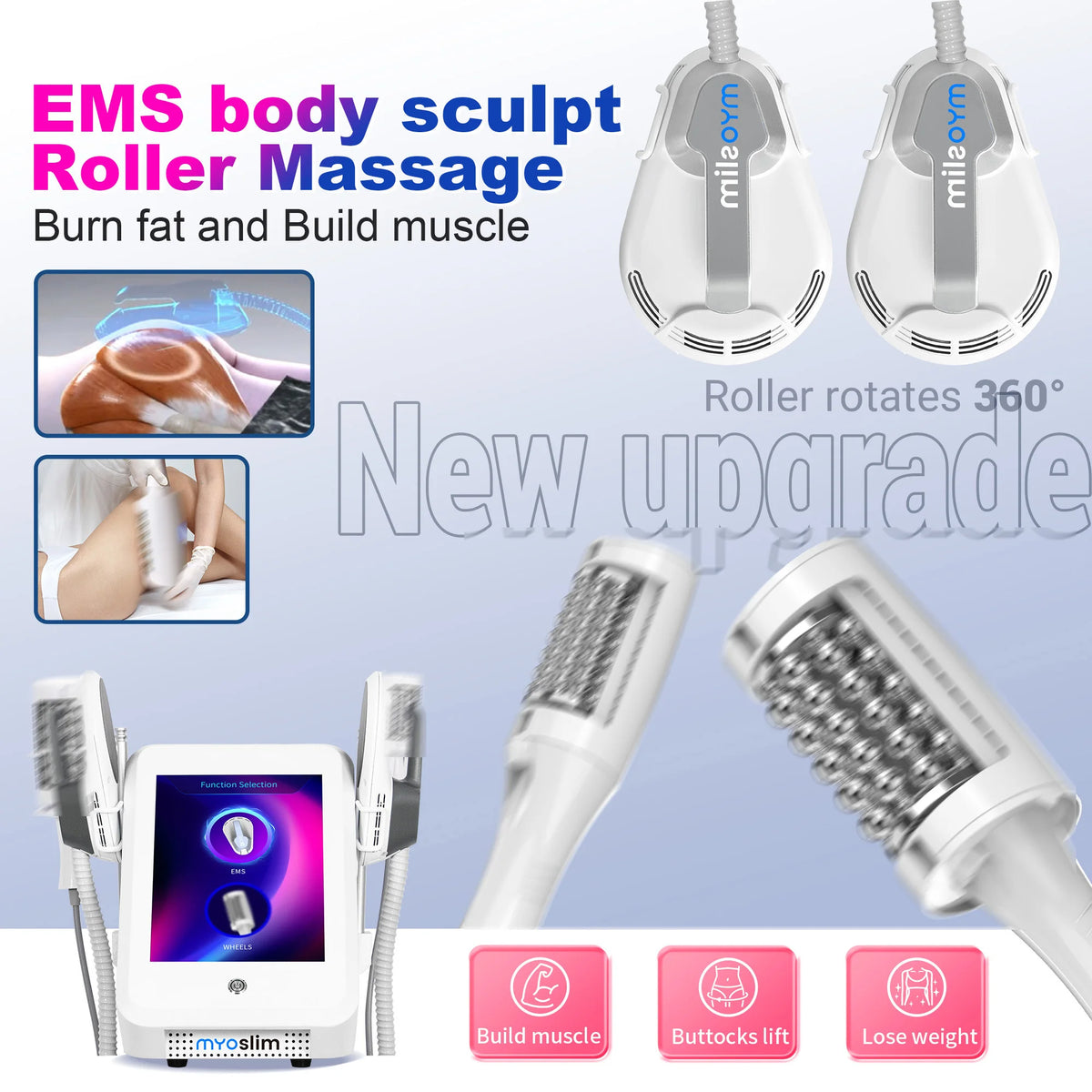 EMS Body Sculpt Machine Neo Rf Vacuum Inner Ball Roller Machine 360 Degree Rolling Cellulite Weights Loss Body Slimming