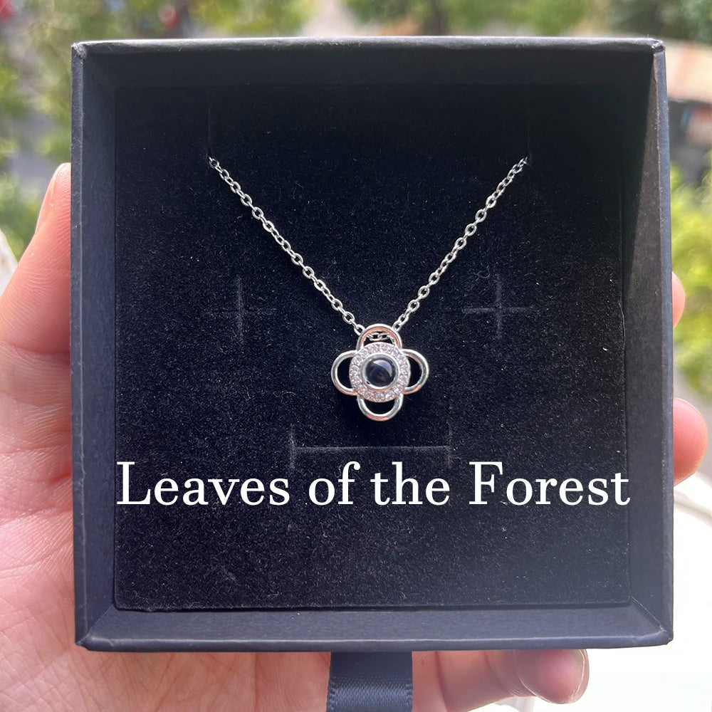 Custom Photo Projection Necklace With Stainless Steel Chain Heart Pendant