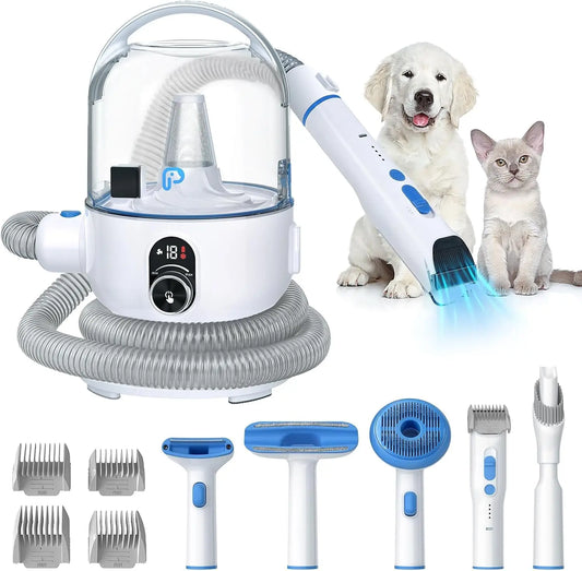 Hign-concerned Pet Grooming Vacuum Kit 5-In-1 Dust Cup
