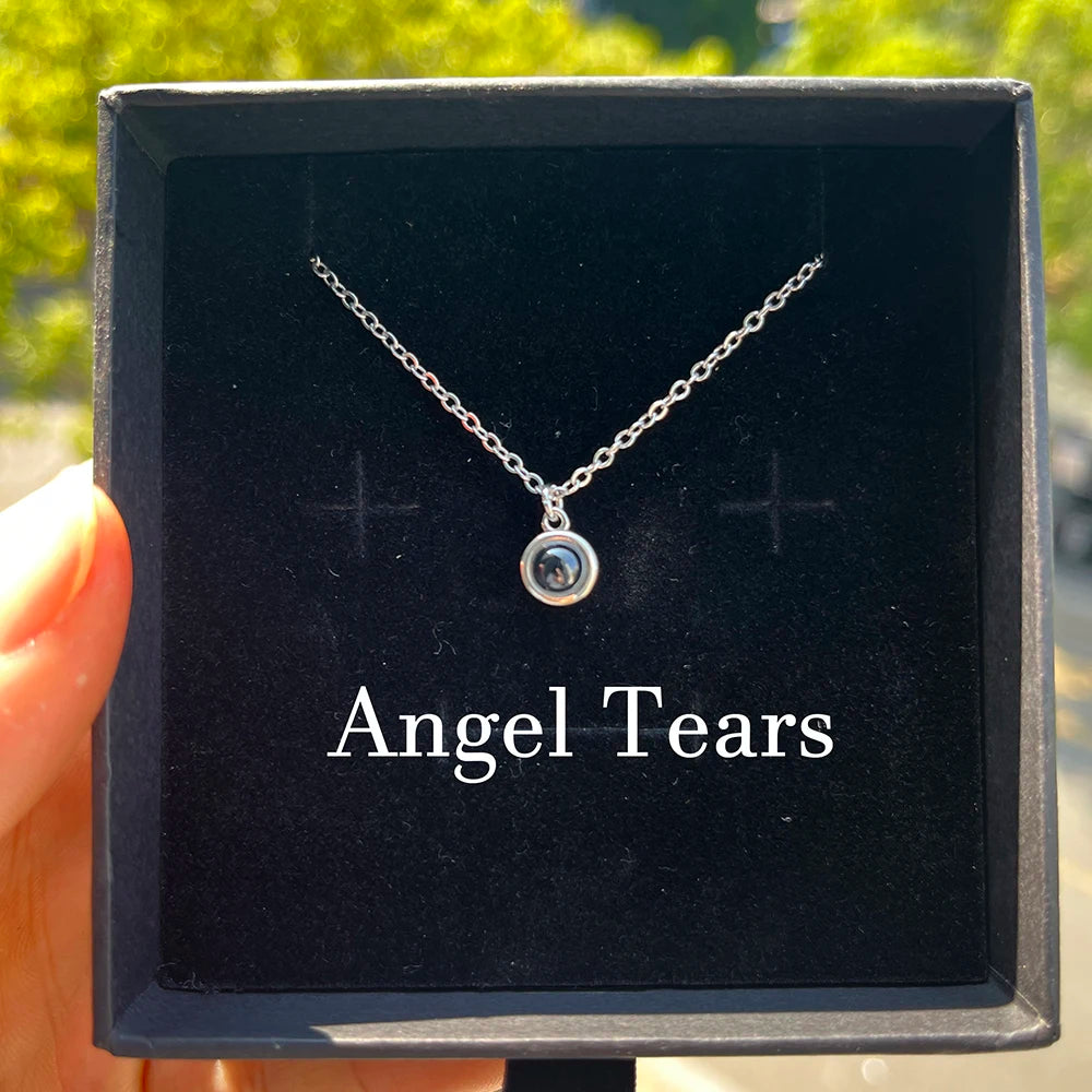 Custom Photo Projection Necklace With Stainless Steel Chain Heart Pendant